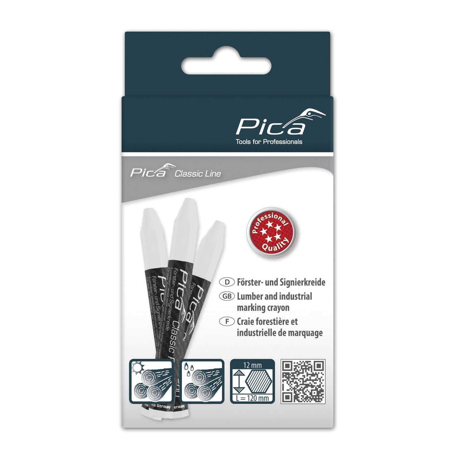 Pica 590/52 Markeerkrijt PRO wit VE=12 - PI59052 afbeelding 1
