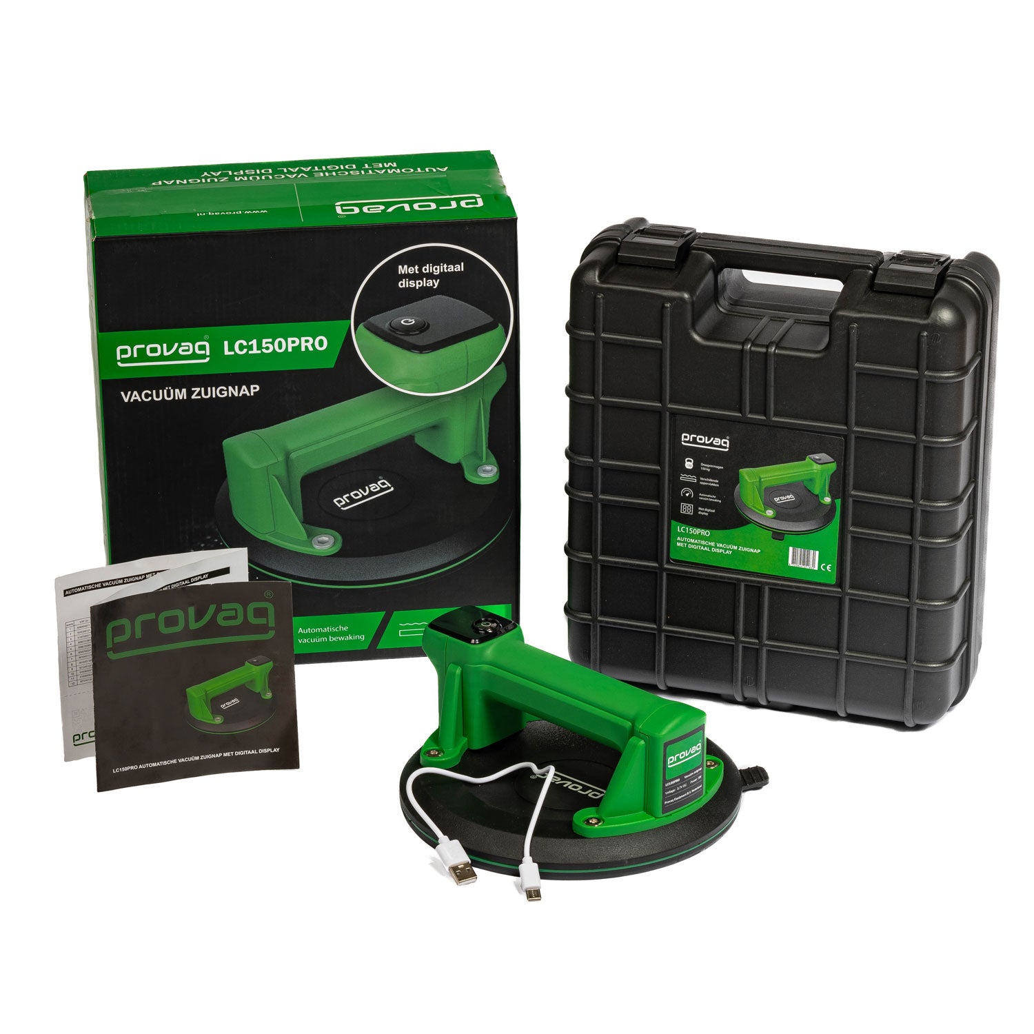 Provaq LC150PRO Tegel-/Glasdrager Enkel met Vacuümpomp - 150kg afbeelding