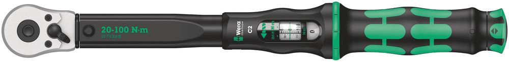 Wera Click-Torque C 2 Draaimomentsleutel met omschakelrratel 1/2" Vierkant 20-100 Nm - 05075621001 afbeelding